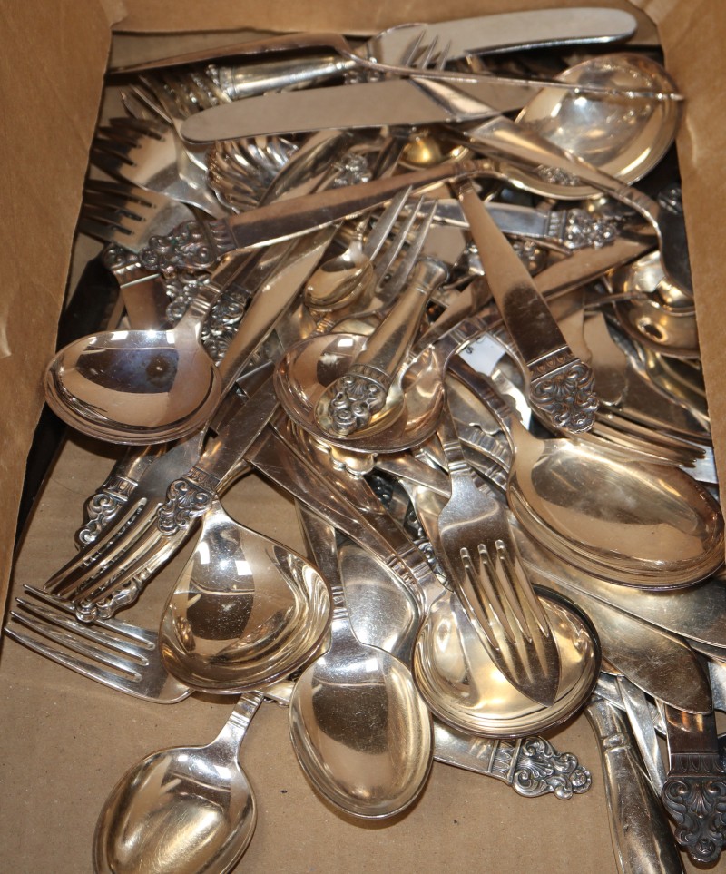 A part canteen of Th. Marthinson Norwegian plated cutlery